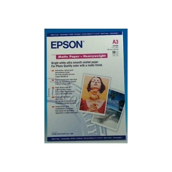 EPSON Matt Paper heavy weight A3 S041261 InkJet 167g 50 Blatt