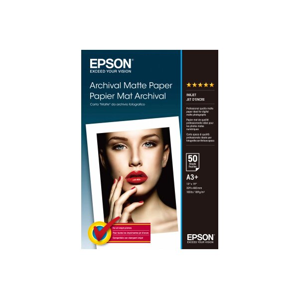 EPSON Archival Matt Paper A3+ S041340 InkJet 192g 50 Blatt