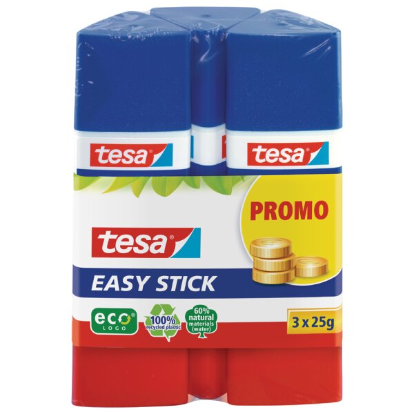 tesa ecoLogo Easy Stick Bâton de colle, sans solvant, 25 g