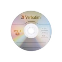 VERBATIM DVD+R Spindle 4.7GB 43512 1-16x print wide 50 Pcs