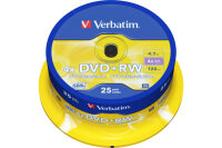 VERBATIM DVD+RW Spindle 4.7GB 43489 4x 25 Pcs