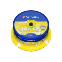 VERBATIM DVD+RW Spindle 4.7GB 43489 4x 25 Pcs