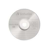 VERBATIM DVD+RW Spindle 4.7GB 43489 4x 25 Pcs