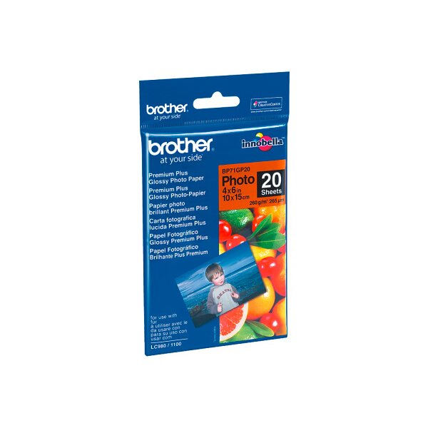 BROTHER Photo Paper glossy 260g A6 BP71-GP20 MFC-6490CW 20 feuilles