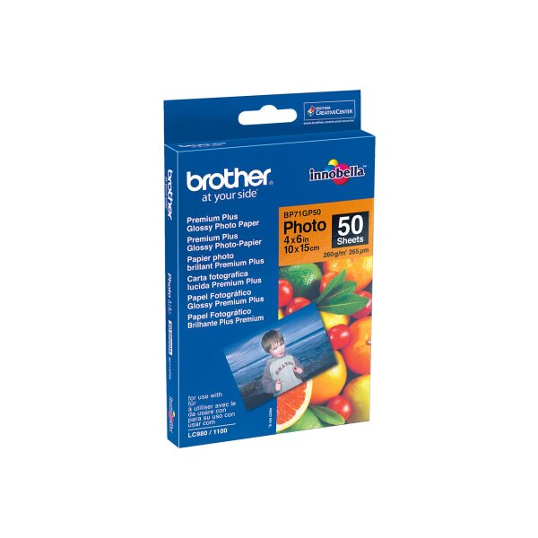 BROTHER Photo Paper glossy 260g A6 BP71-GP50 MFC-6490CW 50 Blatt
