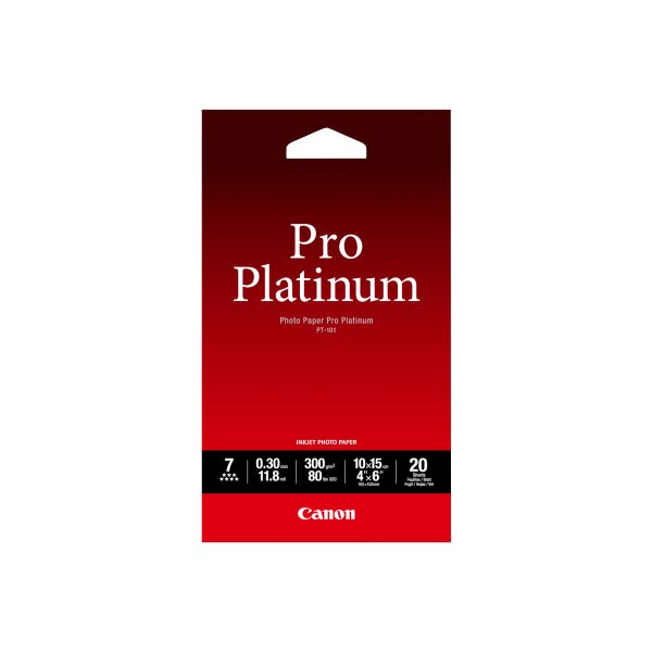 CANON Pro Platinum Photo Pap.10x15cm PT101A6 InkJet glossy 300g 20 Blatt