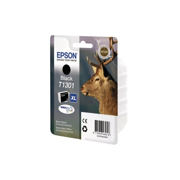 EPSON Tintenpatrone XL schwarz T130140 Stylus SX525WD 25.9ml