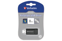 VERBATIM USB-Drive Pin Stripe 8GB 49062 black