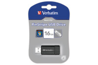 VERBATIM USB-Drive Pin Stripe 16GB 49063 black