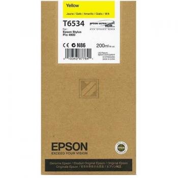 EPSON Tintenpatrone yellow T653400 Stylus Pro 4900 200ml