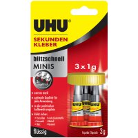 UHU Colle instantanée blitzschnell MINIS, 3 tubes...