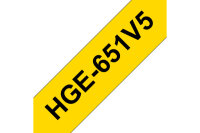 PTOUCH Ruban, High-Grade noir/jaune HG-E651 24mm/8m 5...