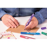 UHU Glitzerkleber Glitter Glue Shiny, Inhalt: 6 x 10 ml