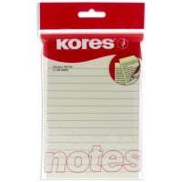 Kores Note adhésive jaune pastel 150 x 100 mm,...