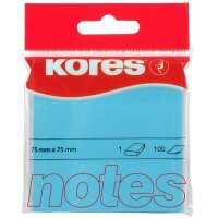 Kores Note adhésive NEON, 75 x 75 mm, uni, vert fluo