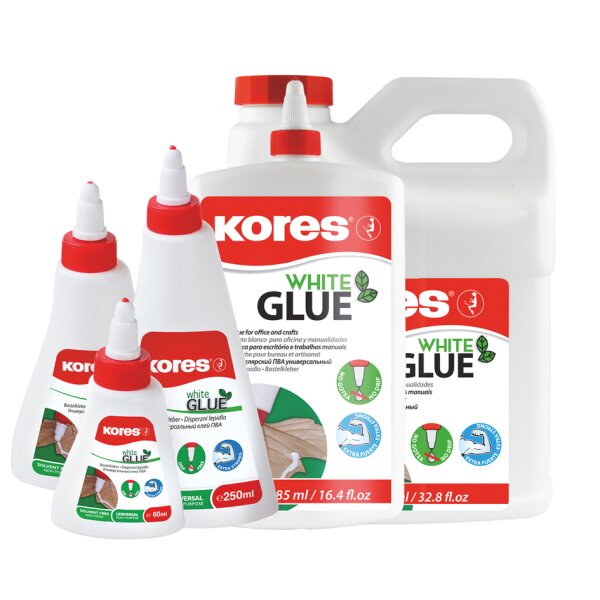 Kores Colle de bricolage KORFIX, sans solvant, 125g, blanc