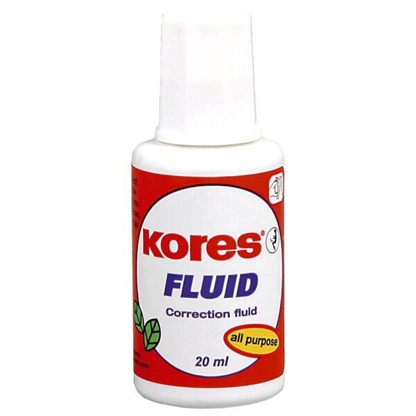 Kores Korrekturfl&uuml;ssigkeit "Fluid", weiss, Inhalt: 20 ml