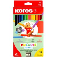 Kores Crayon de couleur Kolores JUMBO, étui carton...