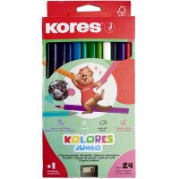 Kores Crayon de couleur Kolores JUMBO, étui carton...