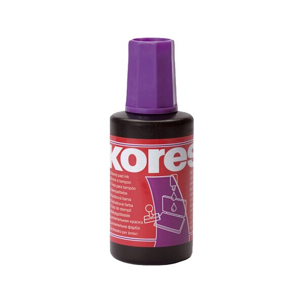Kores Encre pour tampon encreur, contenu: 27 ml, rouge