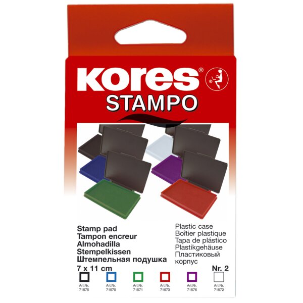Kores Stempelkissen "STAMPO", (B)110 x (T)70 mm, blau