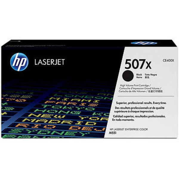 HP Toner-Modul 507X schwarz CE400X LJ Enterprise 500 C. 11000 S.