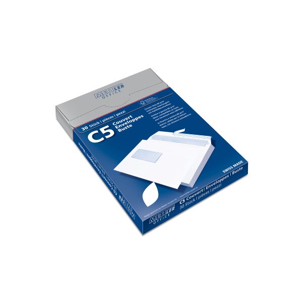 METTLER Couvert Fenster links C5 8065-100-S30 100g, hochweiss, Kleber 30 Stk