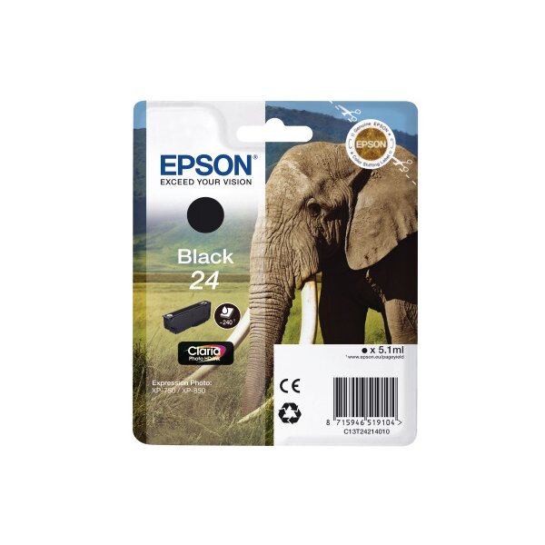 EPSON Cartouche dencre 24 noir T242140 XP 750/850 360 pages