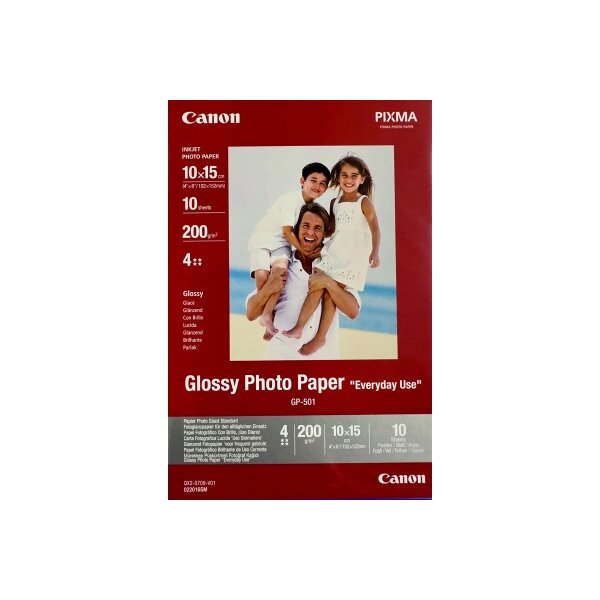CANON Glossy Photo Paper 10x15cm GP5014x6 InkJet, Everyday 200g 10 Bl.
