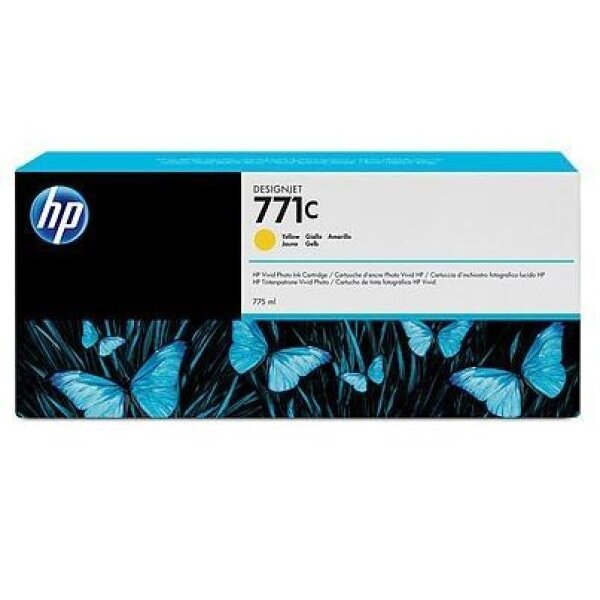 HP Cart. dencre 771C yellow B6Y10A DesignJet Z6200 775ml
