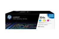 HP Toner Tri-Pack 304A CMY CF372AM Color LaserJet CP2025 2800 S.