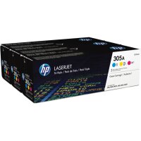 HP Toner Tri-Pack 305A CMY CF370AM LJ Pro Color M375 2600...