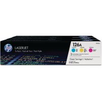HP Toner Tri-Pack 126A CMY CF341A Color LJ Pro CP1025...
