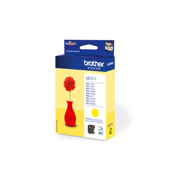 BROTHER Tintenpatrone yellow LC-121Y DCP-J132 300 Seiten