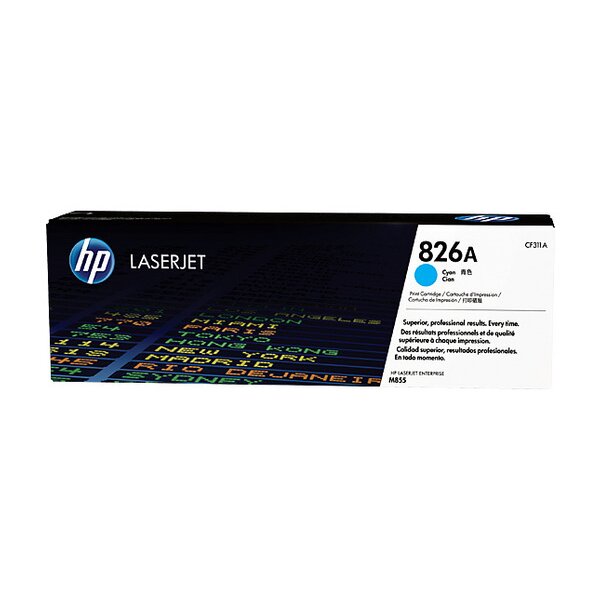 HP Toner 826A cyan CF311A CLJ Enterprise M855 31500 S.