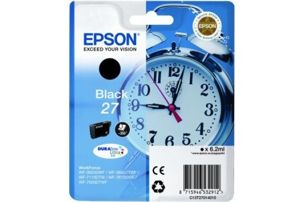 EPSON Tintenpatrone schwarz T270140 WF 3620 7620 350 Seiten