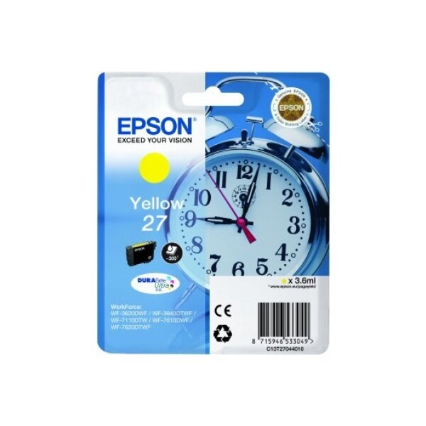 EPSON Tintenpatrone yellow T270440 WF 3620/7620 300 Seiten