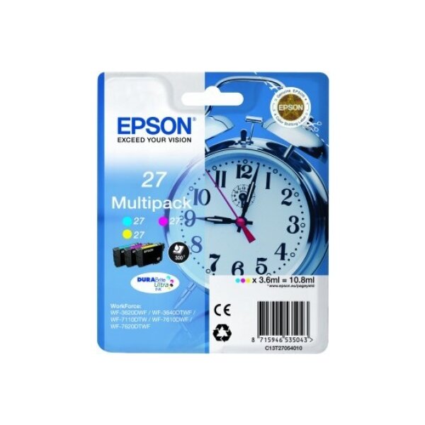 EPSON Multipack Tinte CMY T270540 WF 3620/7620 300 Seiten
