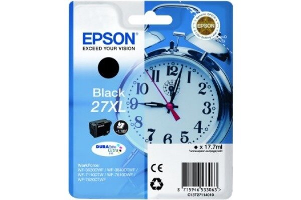 EPSON Tintenpatrone XL schwarz T271140 WF 3620 7620 1100 Seiten