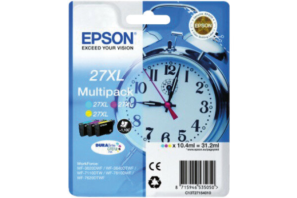 EPSON Multipack Tinte XL CMY T271540 WF 3620 7620 1100 Seiten