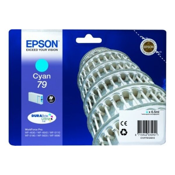 EPSON Tintenpatrone cyan T791240 WF 5110/5620 800 Seiten
