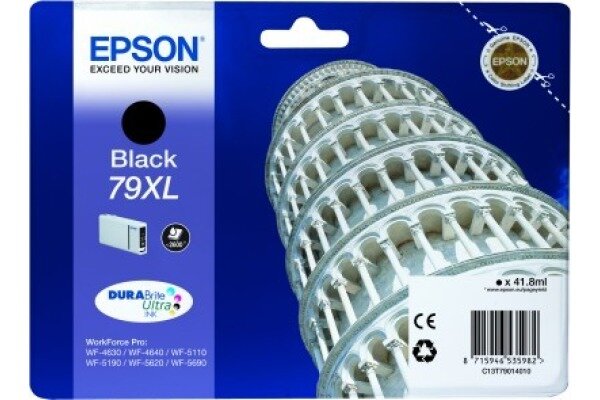 EPSON Tintenpatrone XL schwarz T790140 WF 5110 5620 2600 Seiten