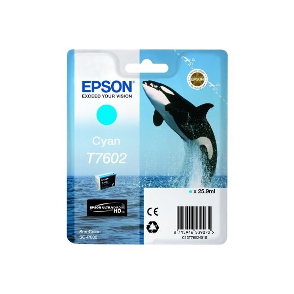 EPSON Tintenpatrone cyan T760240 SureColor P 600 25,9ml