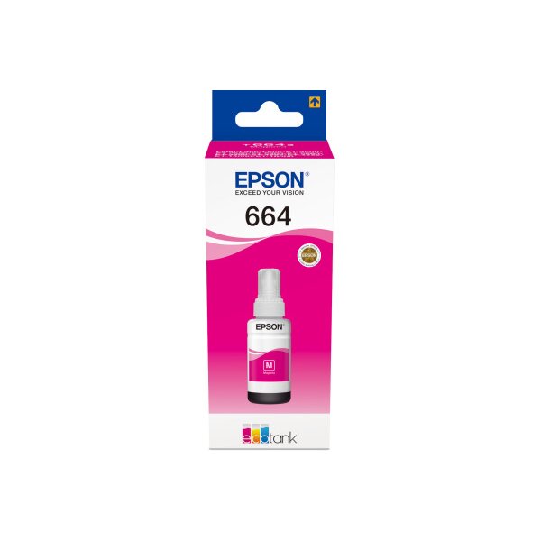EPSON Bouteille dencre 664 magenta T664340 EcoTank L355/L555 6500 pages