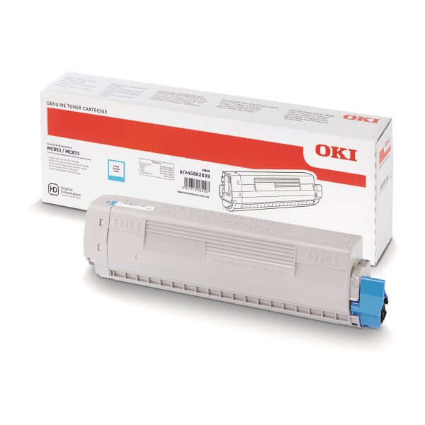 OKI Toner cyan 45862839 MC853/873 7300 Seiten