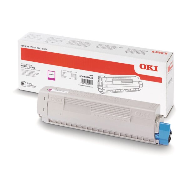 OKI Toner magenta 45862838 MC853/873 7300 Seiten