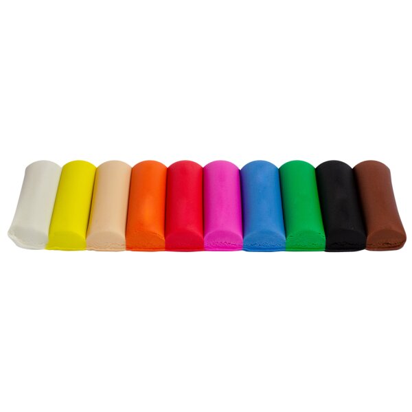 Kores P&acirc;te &agrave; modeler PLASTILINA, bo&icirc;te de 10 couleurs
