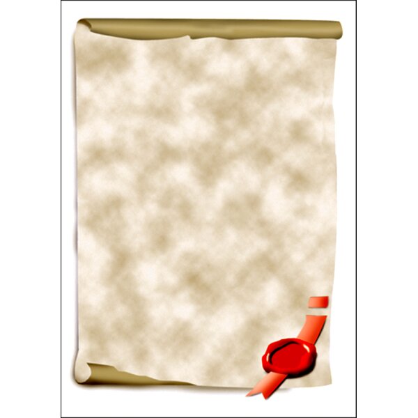 sigel Design-Papier, DIN A4, 185 g qm, Motiv "Urkundenrolle"