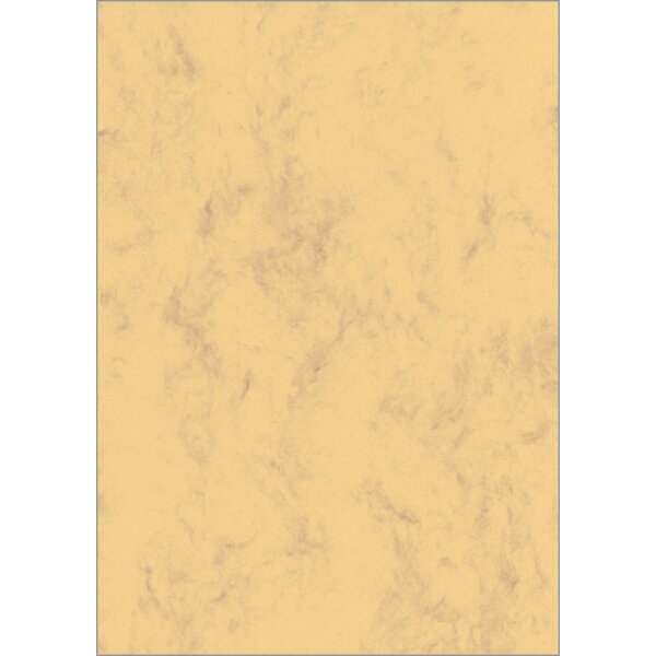 sigel Papier marbré, A4, 200 g/m2, papier prestige, marron