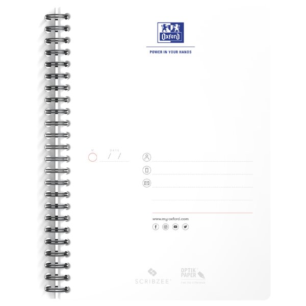 Oxford Cahier à spirale URBAN MIX, A5, quadrillé, 180 pages